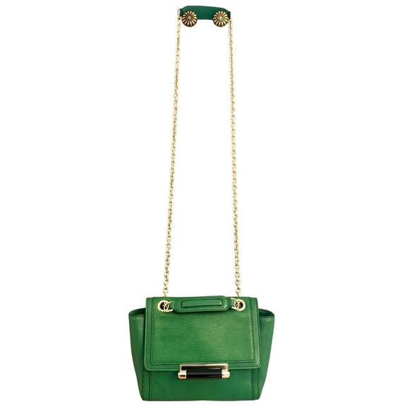 Diane von Fürstenberg DVF 440 Mini Shoulder Bag Emerald Green Leather Chain - Picture 11 of 16